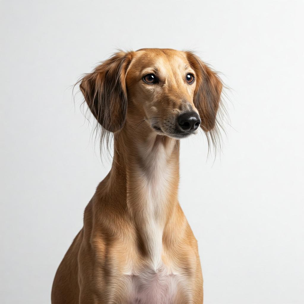 Side profile of an Azawakh with a short, smooth coat and erect triangular ears, captured mid-step in a natural outdoor setting.