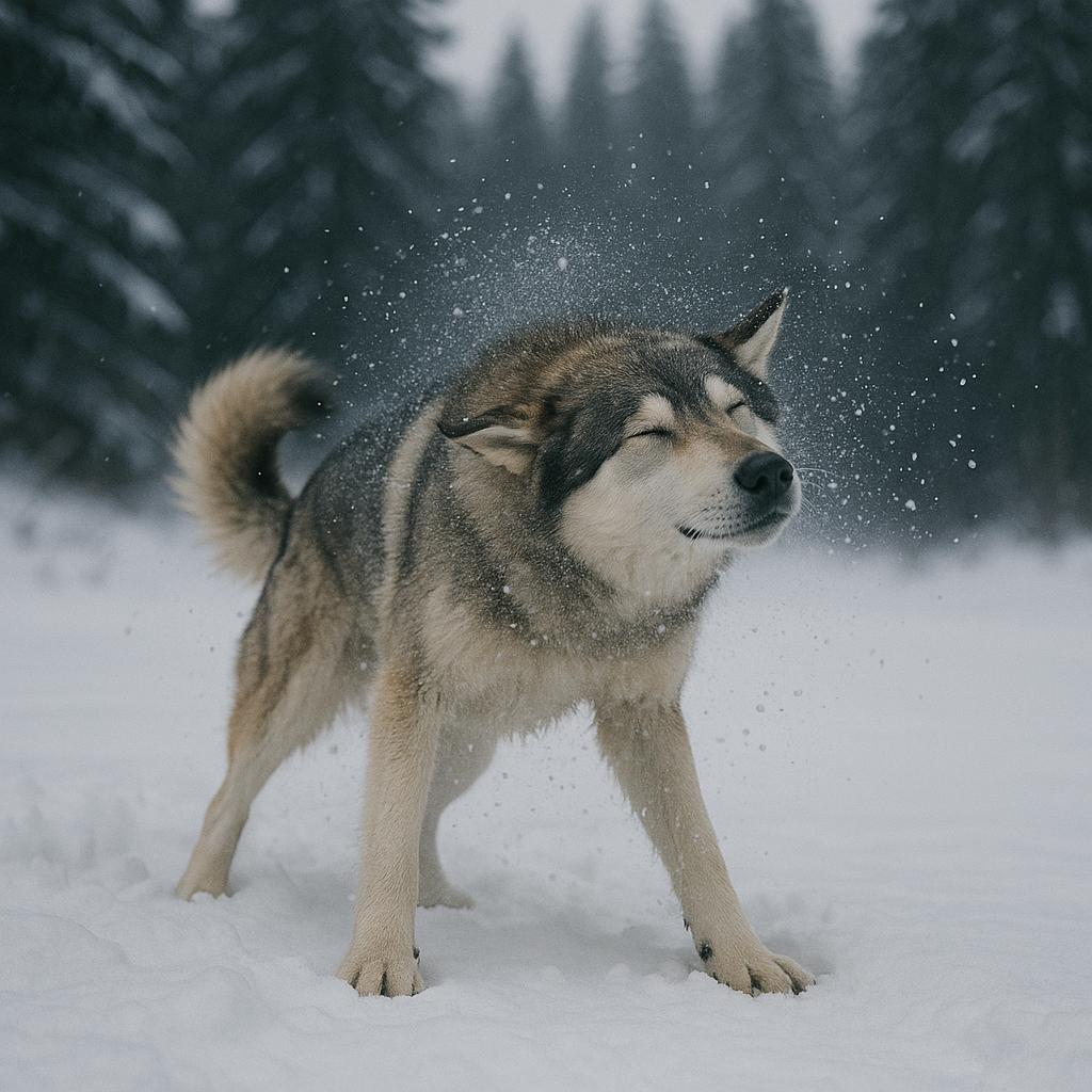 Northern Inuit shakes winter gust