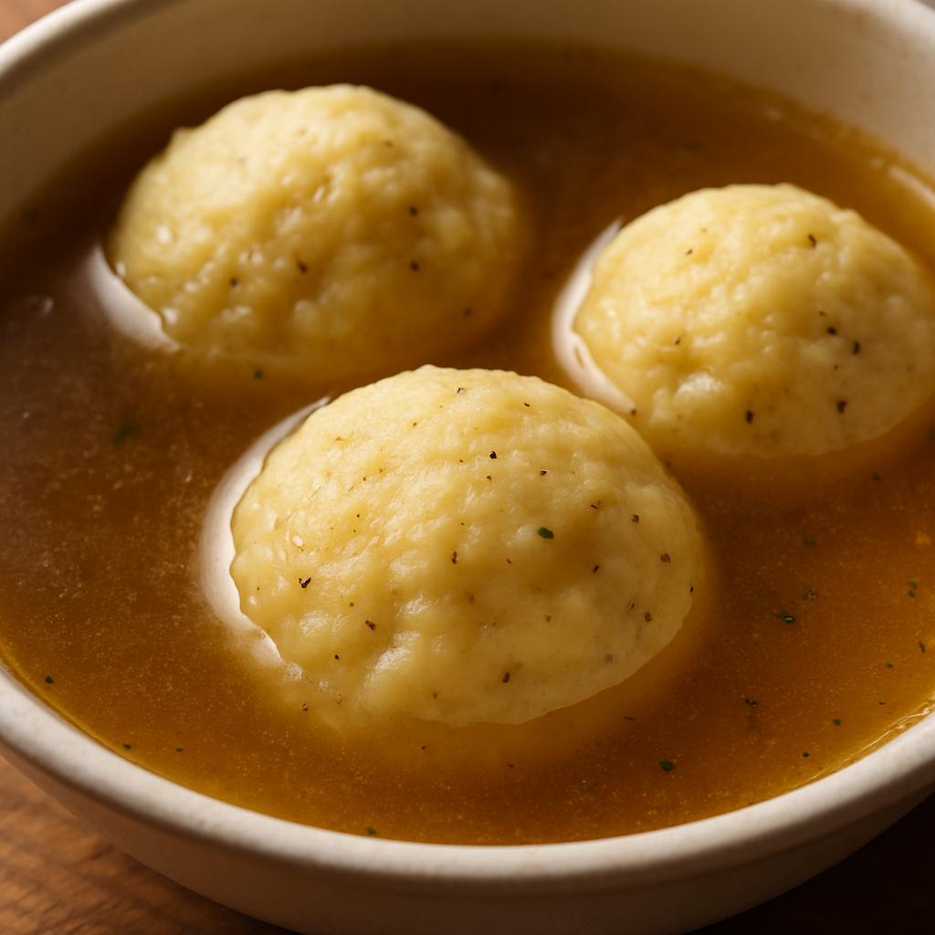 Soft broth dumpling bites
