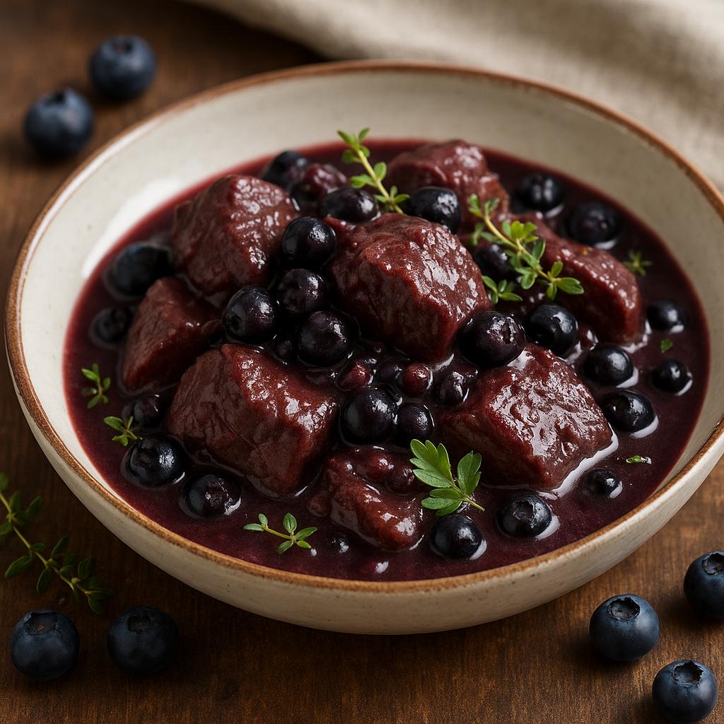 Venison in blueberry