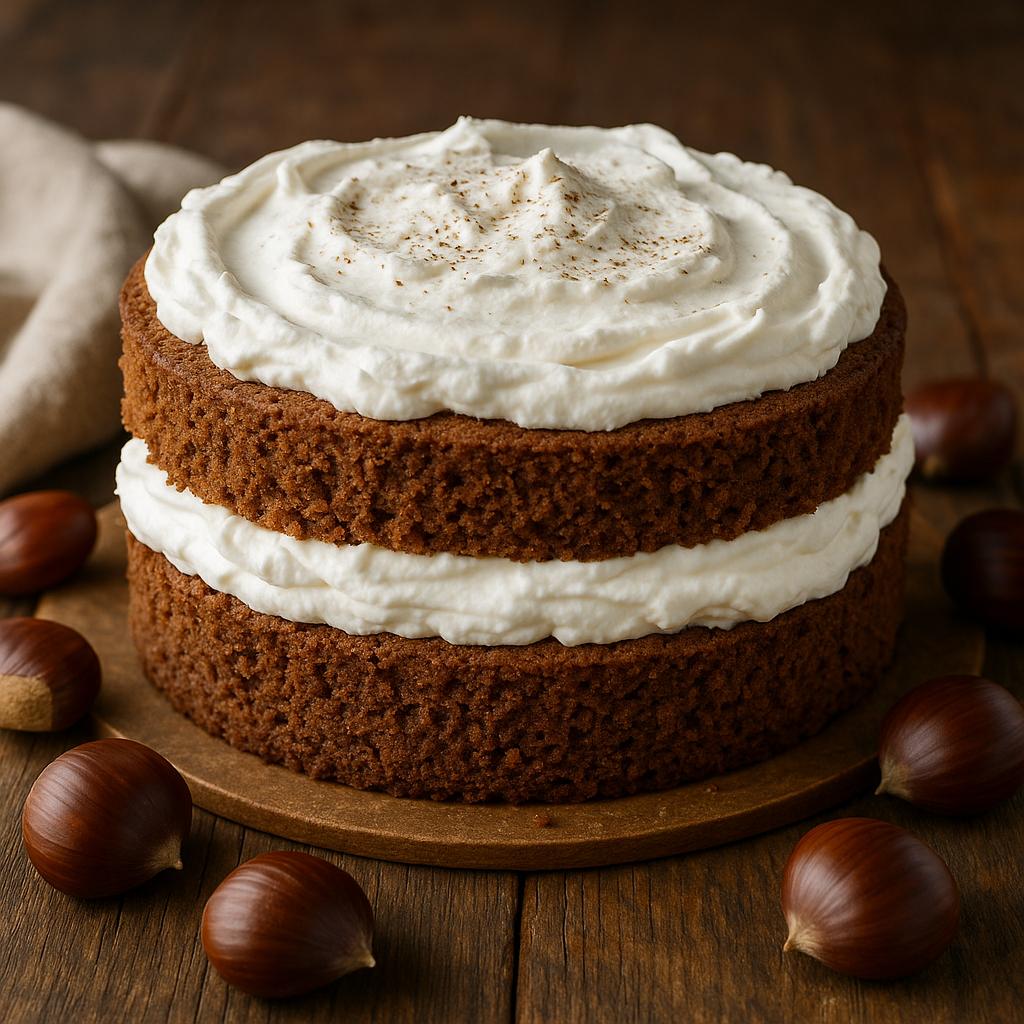Cream-layered chestnut cake joy