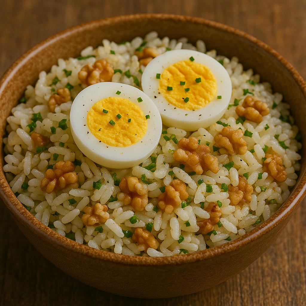 Nutty rice egg salad