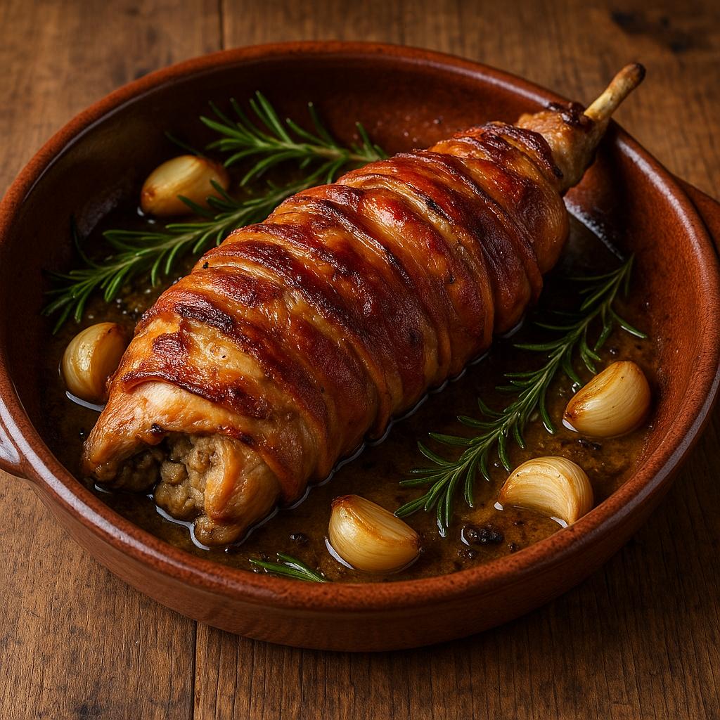 Porchetta-style rabbit roast