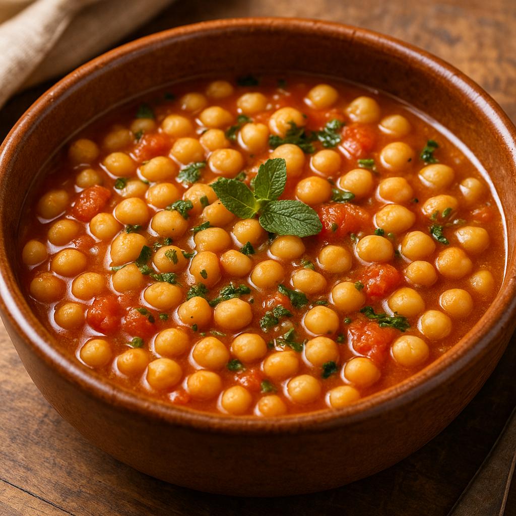 Comforting chickpea tomato soup
