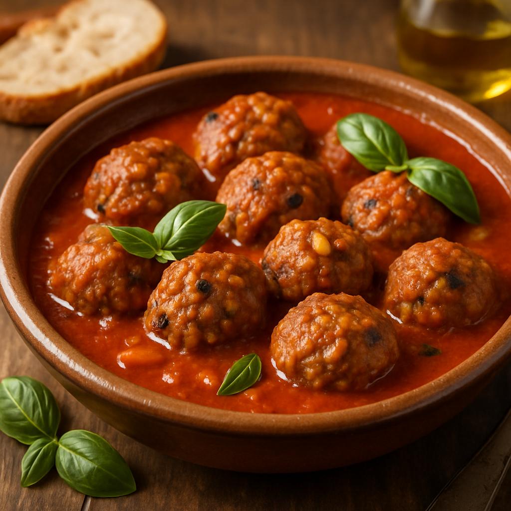 Tender basil-scented tomato spheres