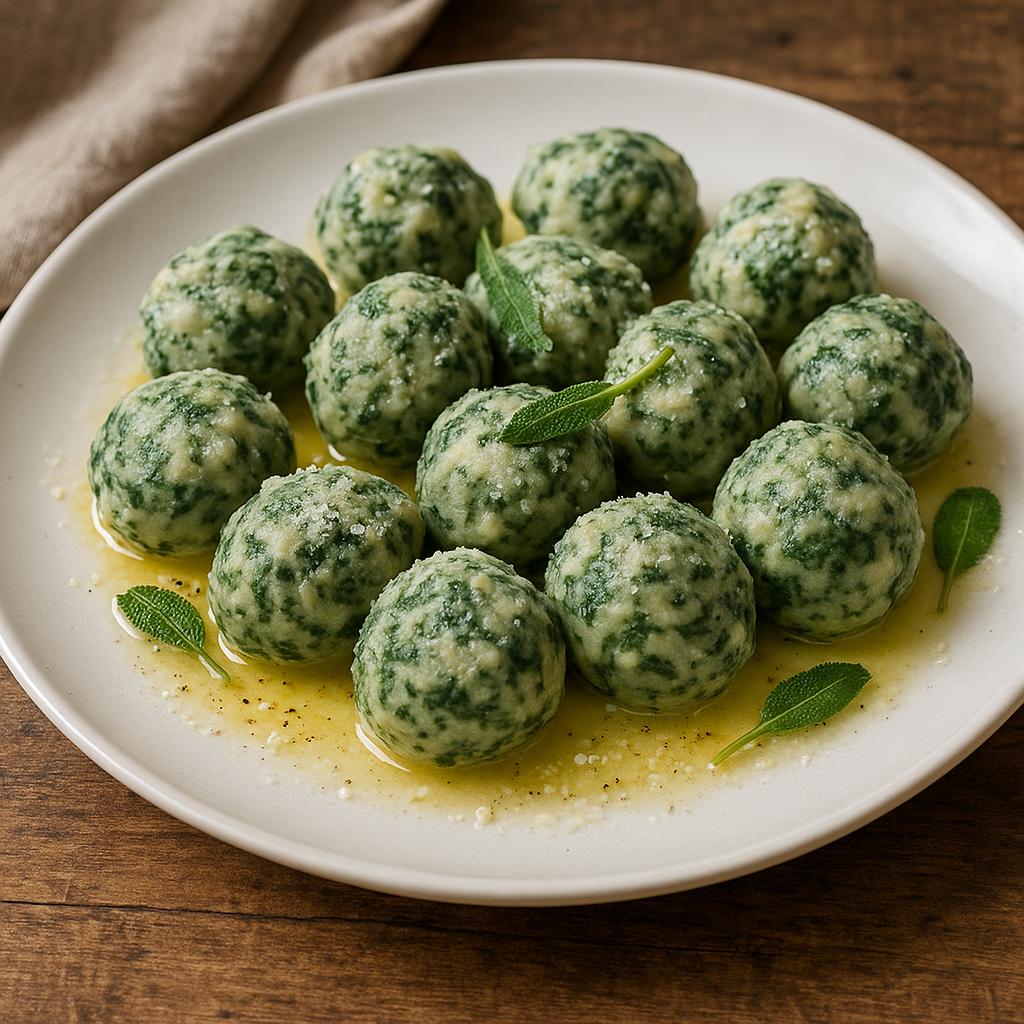 Rustic spinach ricotta dumplings