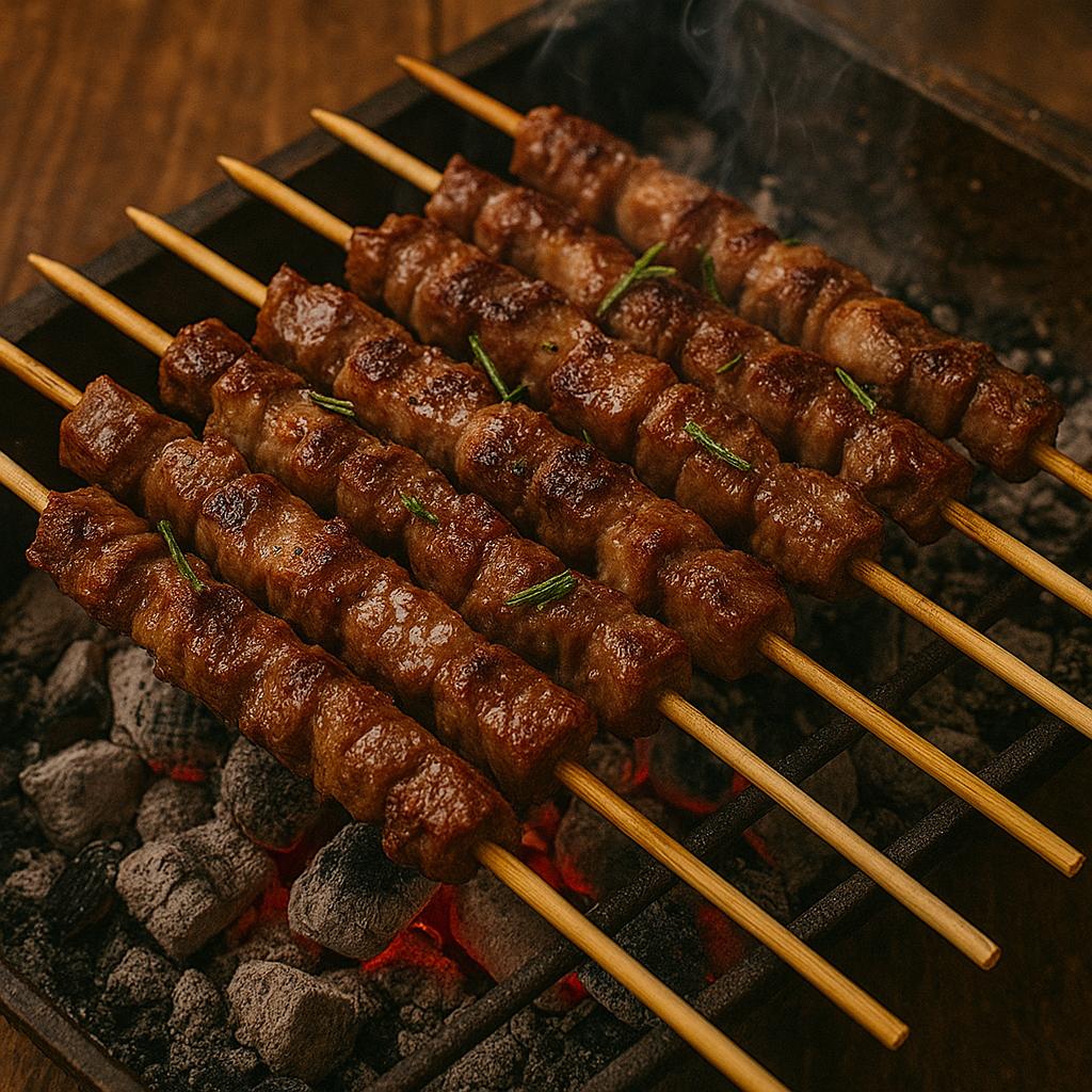 Grilled Arrosticini skewers