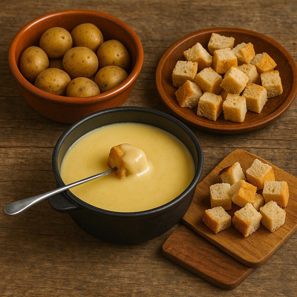 Creamy Alpine cheese fondue