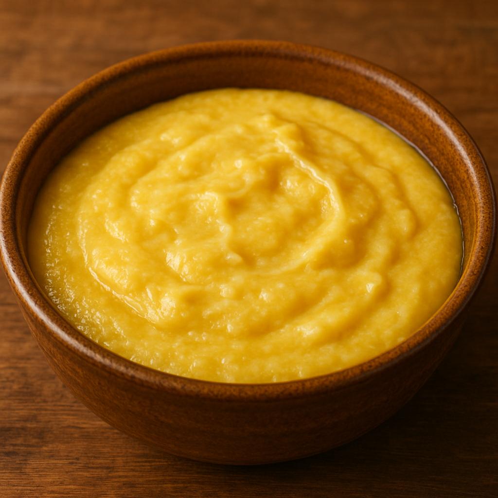 Velvety cheesy corn porridge