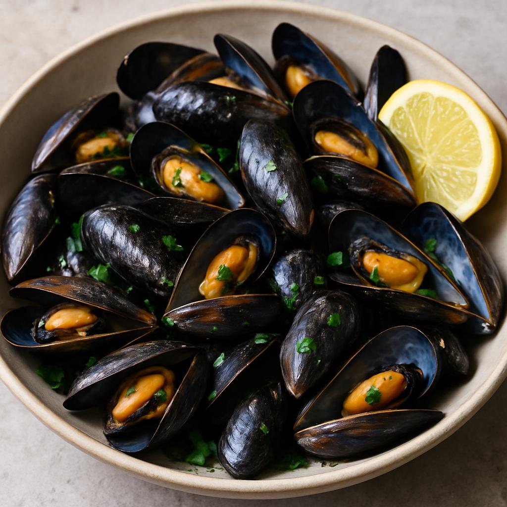 Peppered mussels bowl