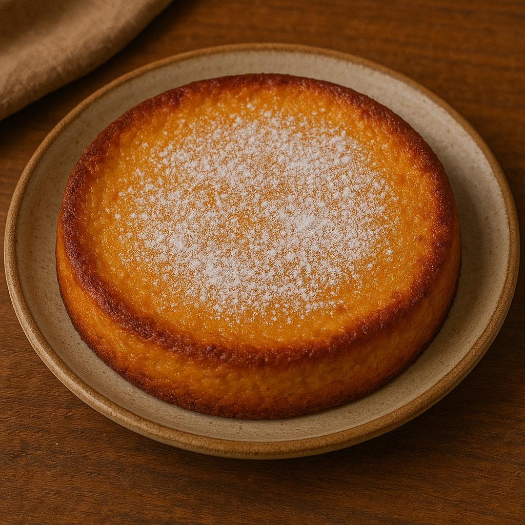 Golden rustic rice cake