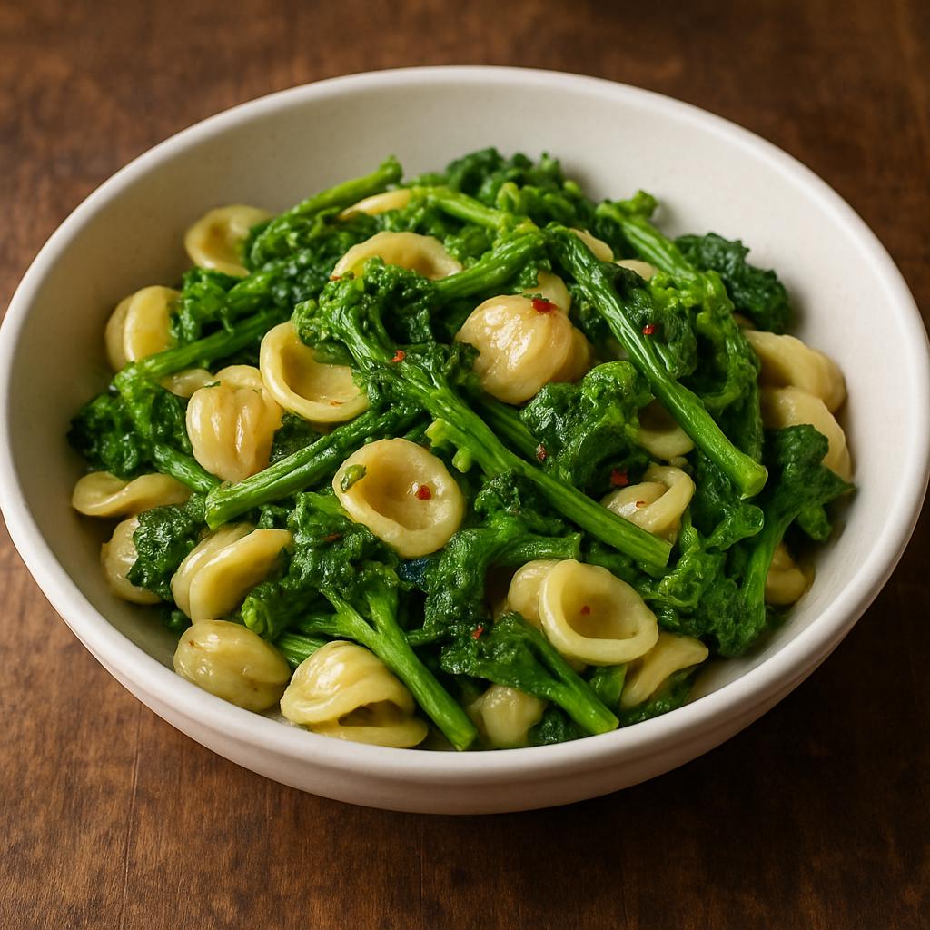 Orecchiette with turnip tops