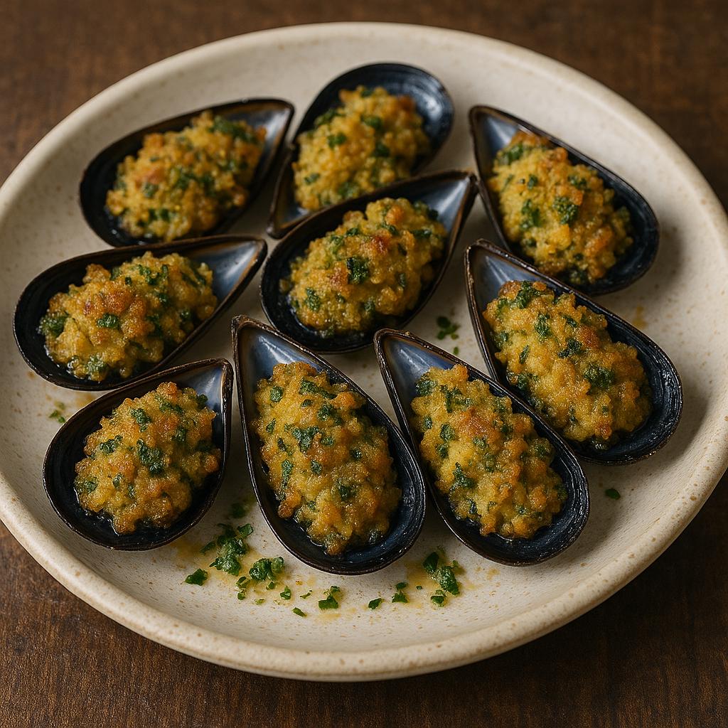 Pugliese-style stuffed mussels