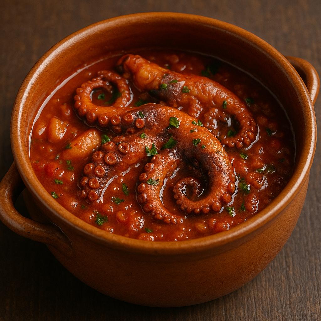 Octopus a pignata stew