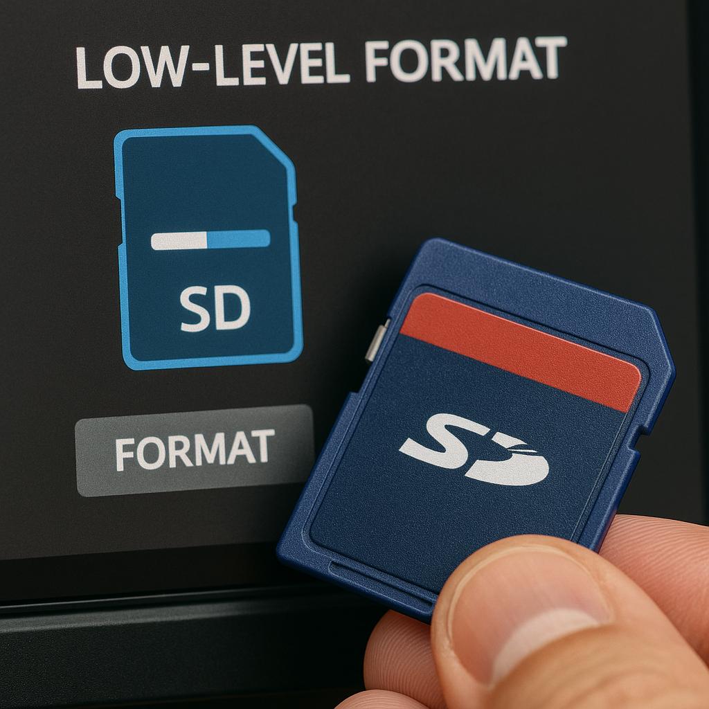 Clean blank storage memory card
