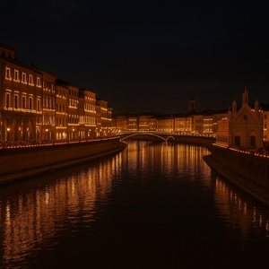 The Luminara of San Ranieri in Pisa features thousands of candles illuminating the city’s riverside, creating a stunning display that reflects on the Arno River.