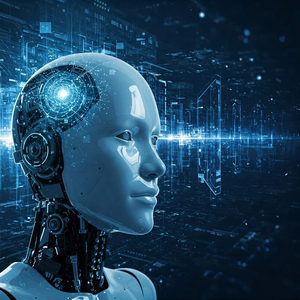 A visually engaging featured image that captures the concept of "Self-Aware AI" by combining symbolic elements of artificial intelligence and human-like consciousness.