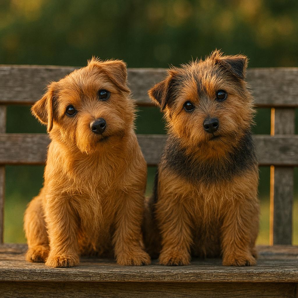 Terriers sitting side by side