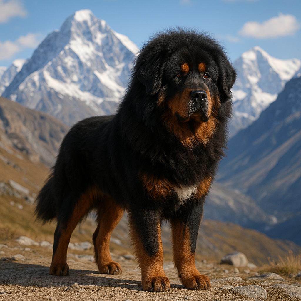 Tibetan Mastiff mountain stance