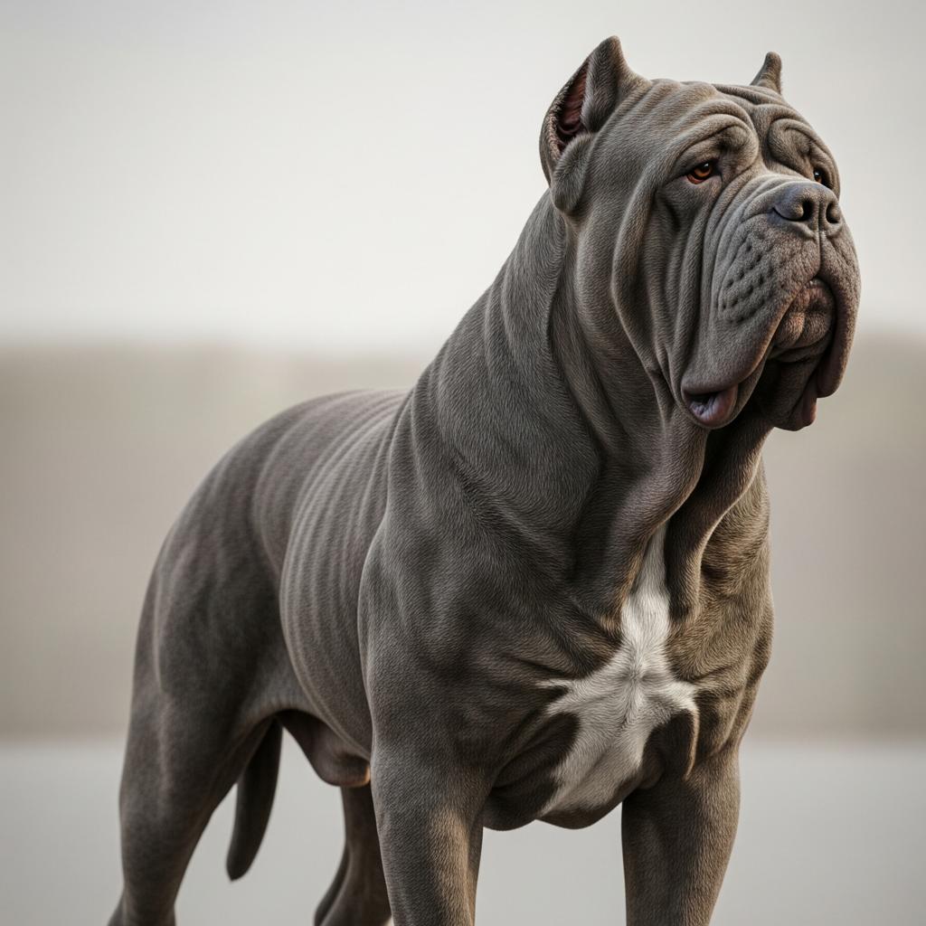 Neapolitan Mastiff standing sideways