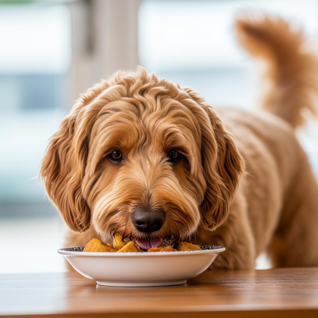 Adorable Labradoodle close-up