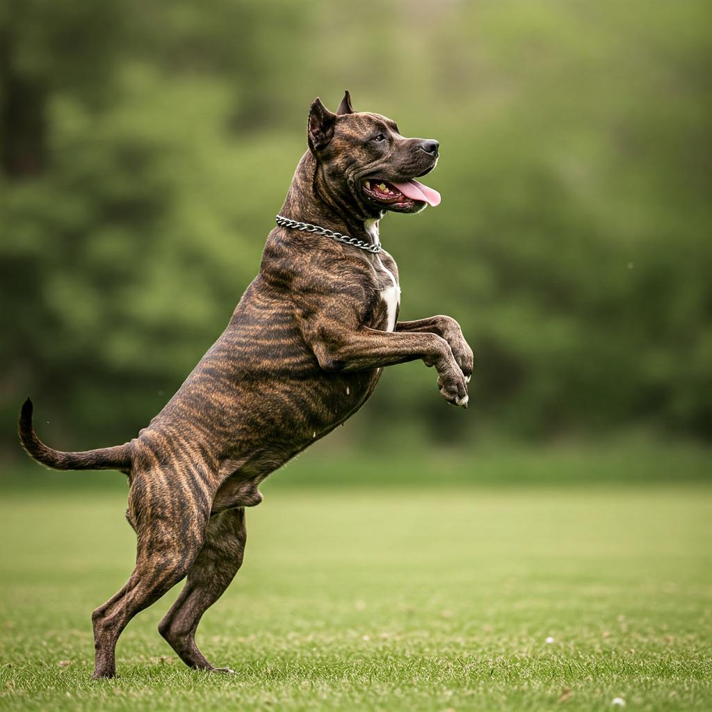 Powerful Presa Canario dog standing tall