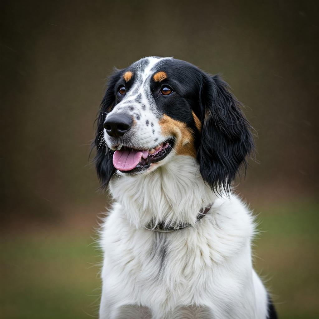 purebred Ariegeois dog in exquisite detail.
